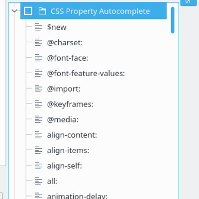CSS Property Autocomplete - KDE Store