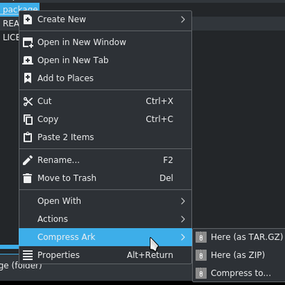 Ark Archive Compress Decompress Menu - Quick Simple Install - KDE Store