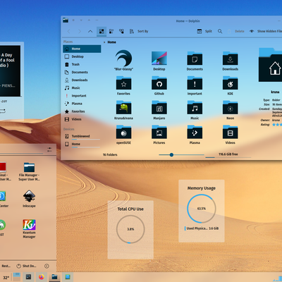 Blur-Glassy Global Theme - KDE Store
