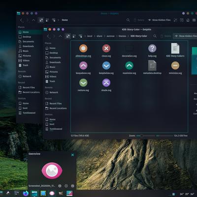 KDE-Story-Color Aurorae Theme - KDE Store