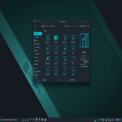 Manjaro-Cyan-Kvantum-Aurorae - KDE Store