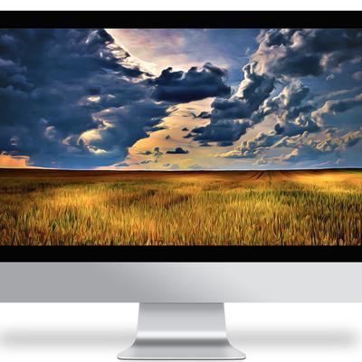 cloudy sky and grass - KDE Store