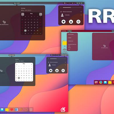 Rounded Rectangle Dark Transparent Shell Theme - KDE Store