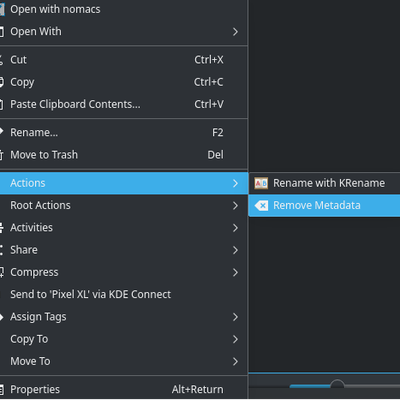Remove Metadata - KDE Store