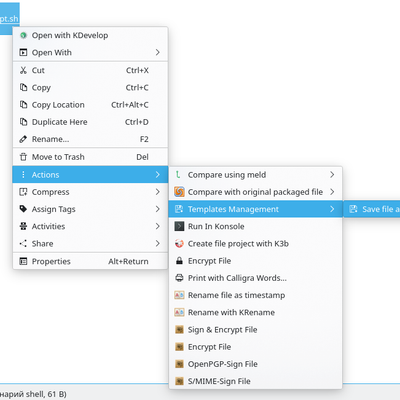 Template Management - KDE Store