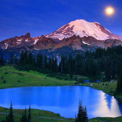 lake reflection dawn mountain - KDE Store