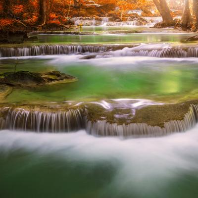Thailand Cascade Waterfall In Kanchanaburi Deep In Forest - KDE Store