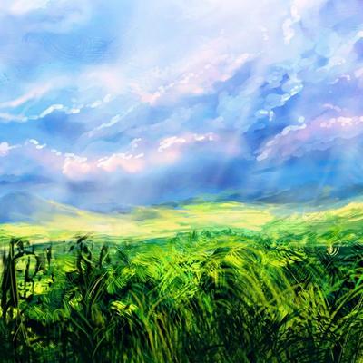 Breathtaking Turf Field Paint View Illustration