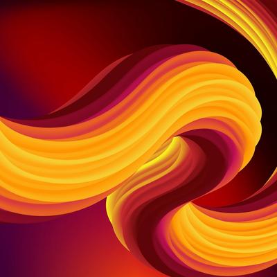 3D Abstract Curves Gradient Purple Design - KDE Store