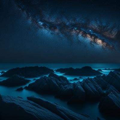 Ocean Rocks Night Ocean rocks night wallpaper - KDE Store