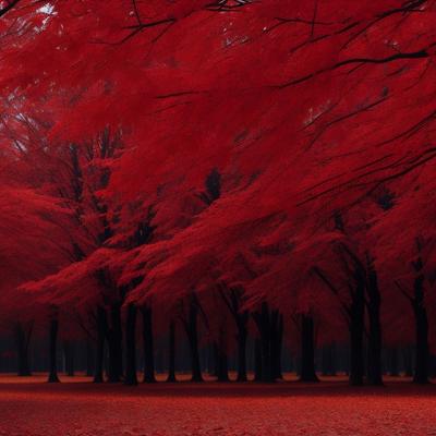 Red tree forest wallpaper - KDE Store