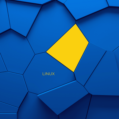 Linux - Blue and yellow shapes - KDE Store