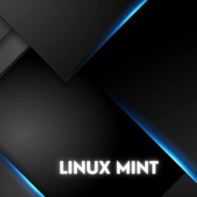 Linux Mint - Black and blue backdrop - KDE Store