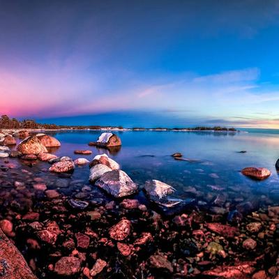 Vibrant Ocean Beach Sunset Nature Landscape - KDE Store