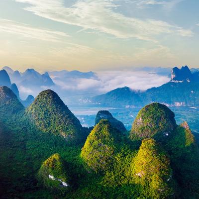 Kyuss Lives!, Vista Chino 写真集 Aerial View Karst Mountains Sunrise Guilin Chi.. - KDE Store