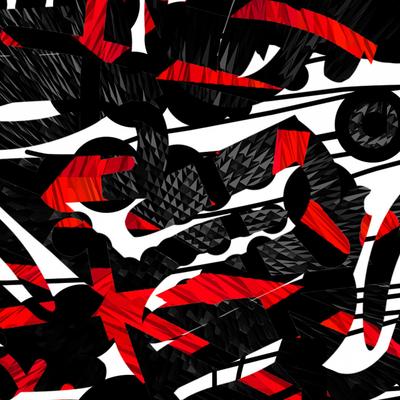 Black White and Red Abstract Painting. - KDE Store