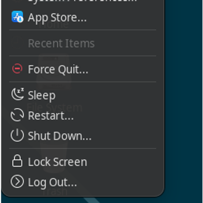 macOS Style Apple Logo Menu - plugin for XFCE Panel - KDE Store