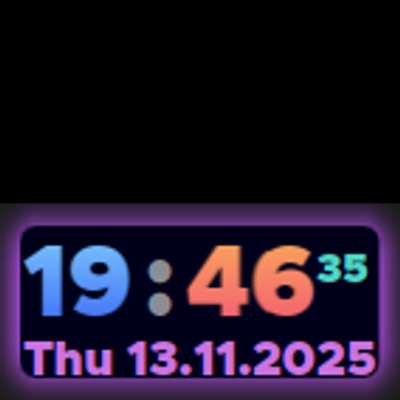 Iridiscent Clock for panel - KDE Store