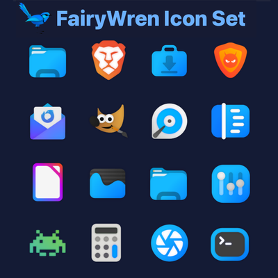 FairyWren - Icon Set - Blue - KDE Store