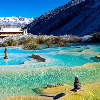 Huanglong Scenic Area Lake Snowy Mountains - KDE Store
