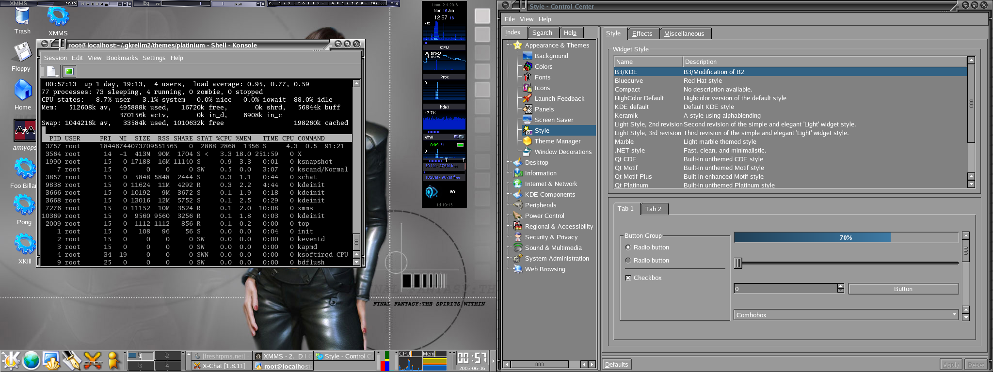Final Fantasy KDE 3.1 theme - KDE Store
