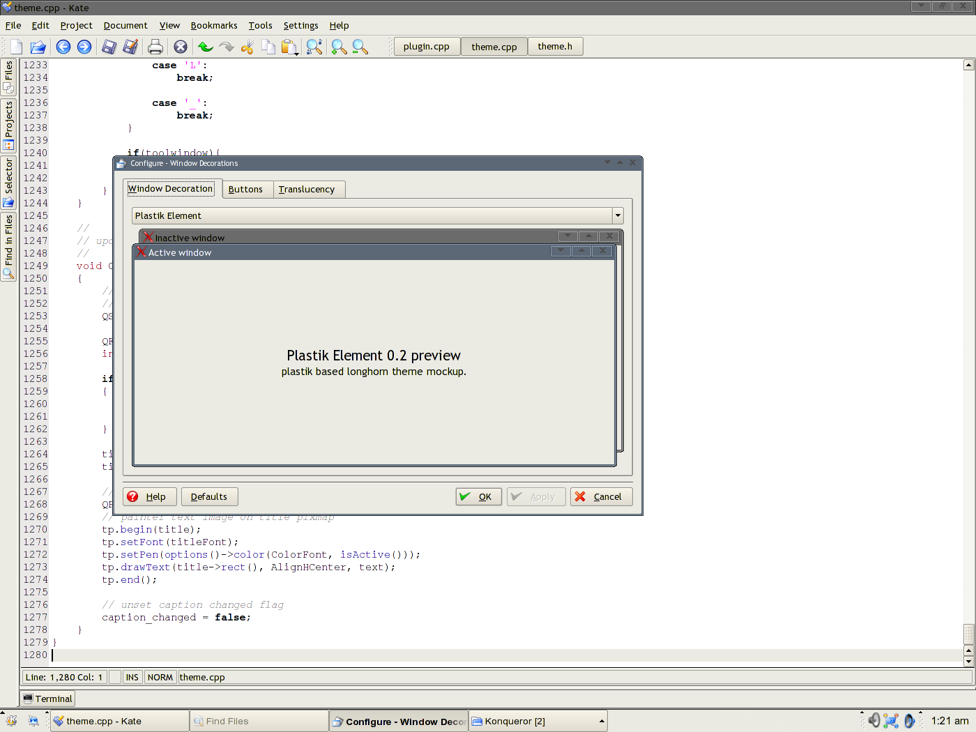 Plastik Element preview - KDE Store