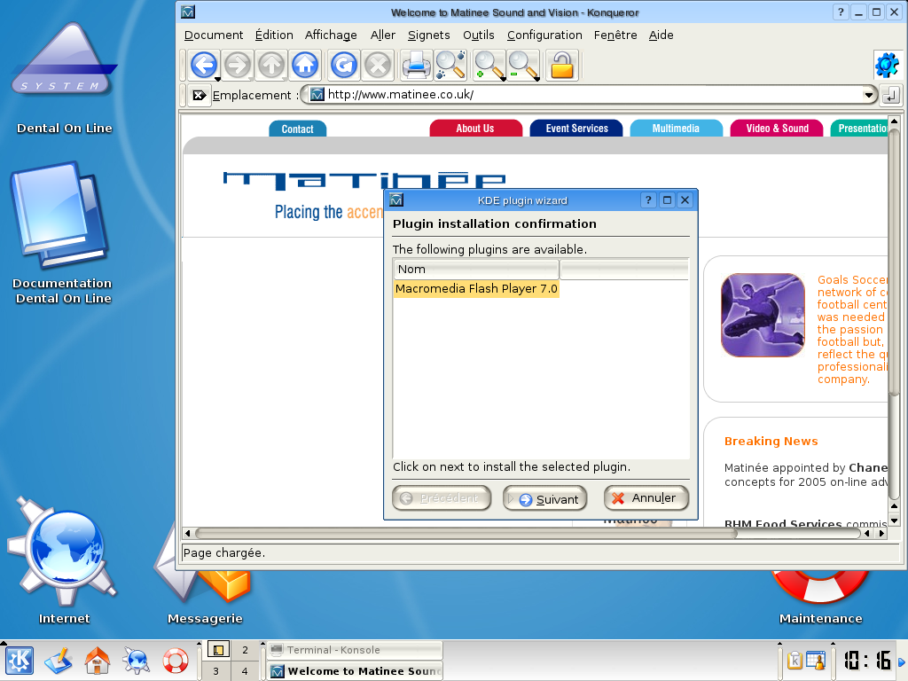Konqueror flash plugin installer KDE Store
