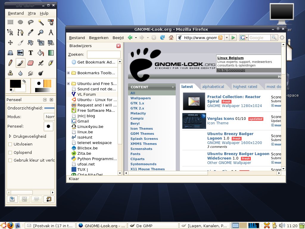 My current Gnome desktop - KDE Store