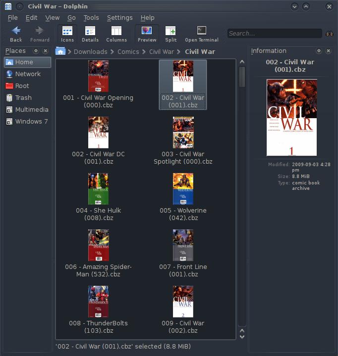 ComicBook Thumbnail Plugin - KDE Store