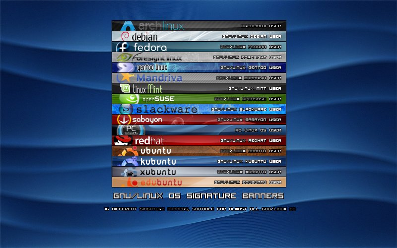 Linux Code Banner GNU/Linux OS Signature Banners - KDE Store