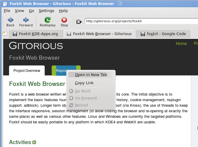 Foxkit Web Browser - KDE Store