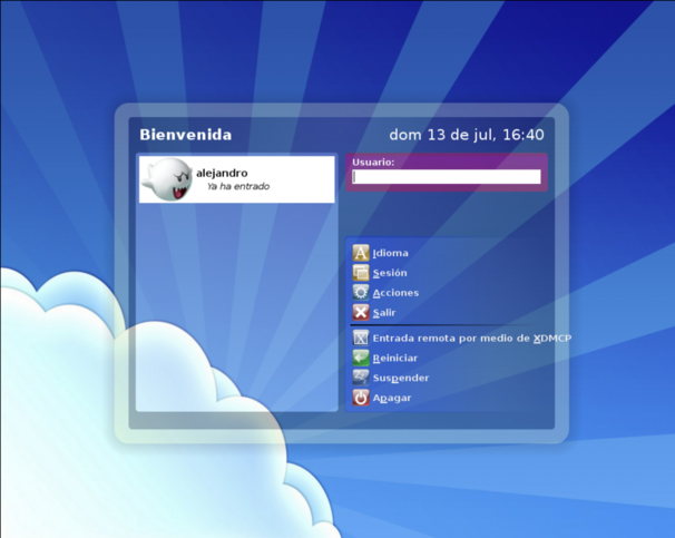 Blue Sky GDM Theme - KDE Store