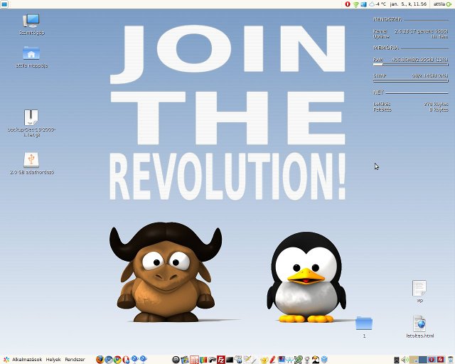 Blue Baby GNU and Tux - KDE Store