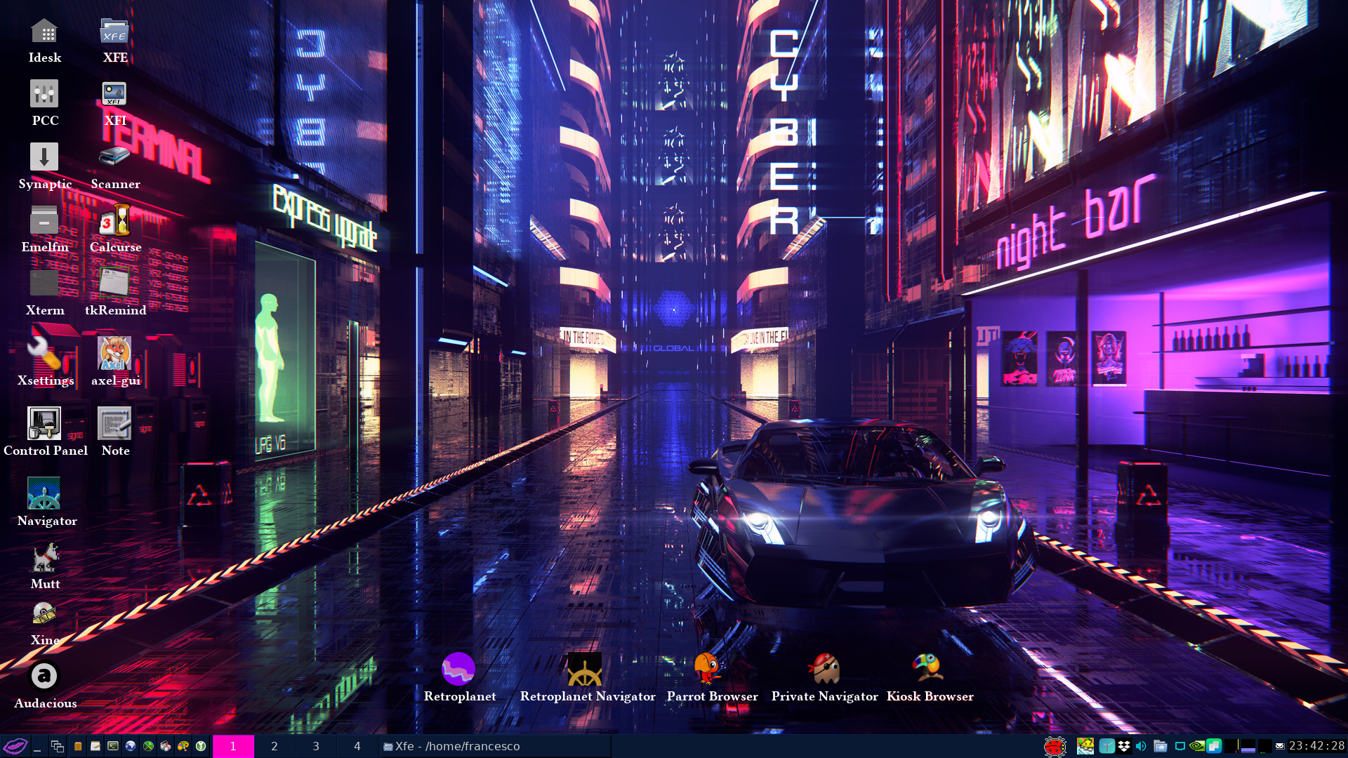 Cyberpunk city buildings art wallpaper background - /s/Cinnamon