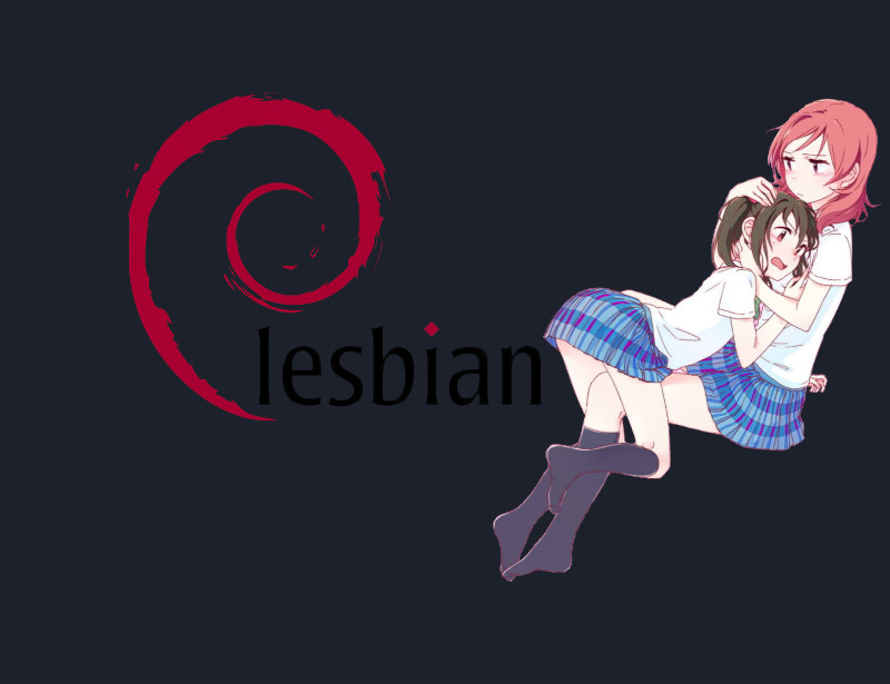 1920x1200 Linux anime lesbians Debian dark - KDE Store