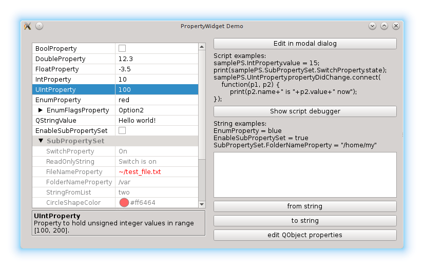 QtnProperty - KDE Store