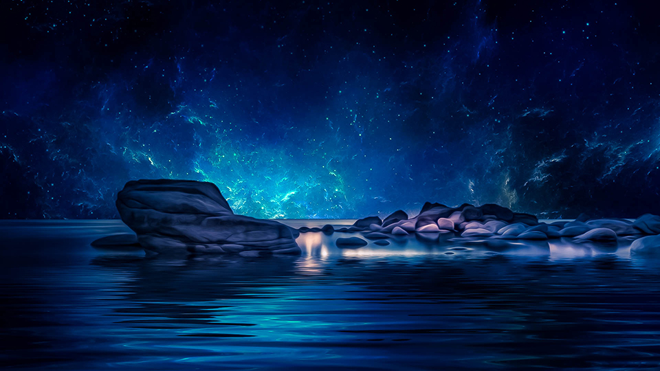 Beach And Nebula 41 Exclusive Content HD Wallpaper - KDE Store