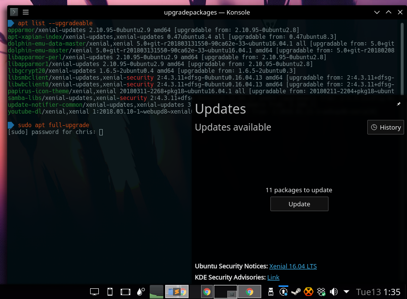 Terminal Update Widget - Kde Store