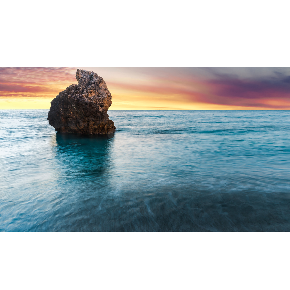 Sunset rocky ocean - 4k - KDE Store