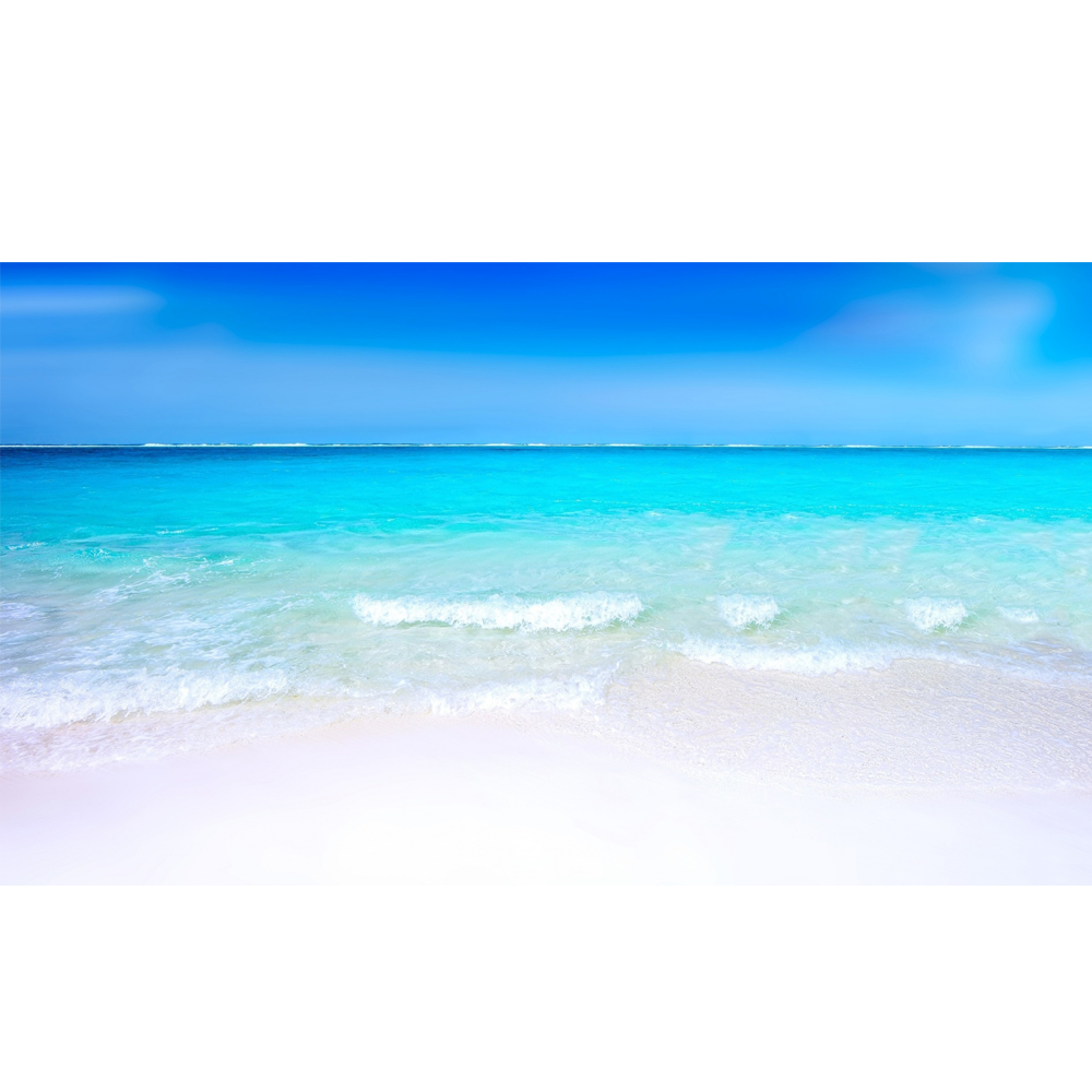 White sand beach waves hd