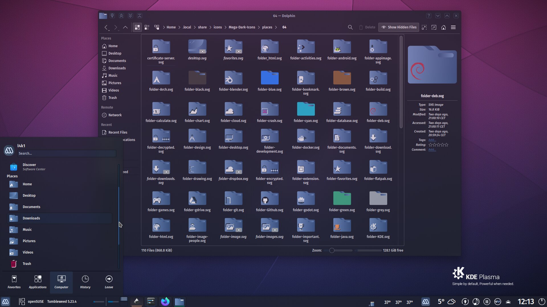 Mega-Dark-Icons - KDE Store