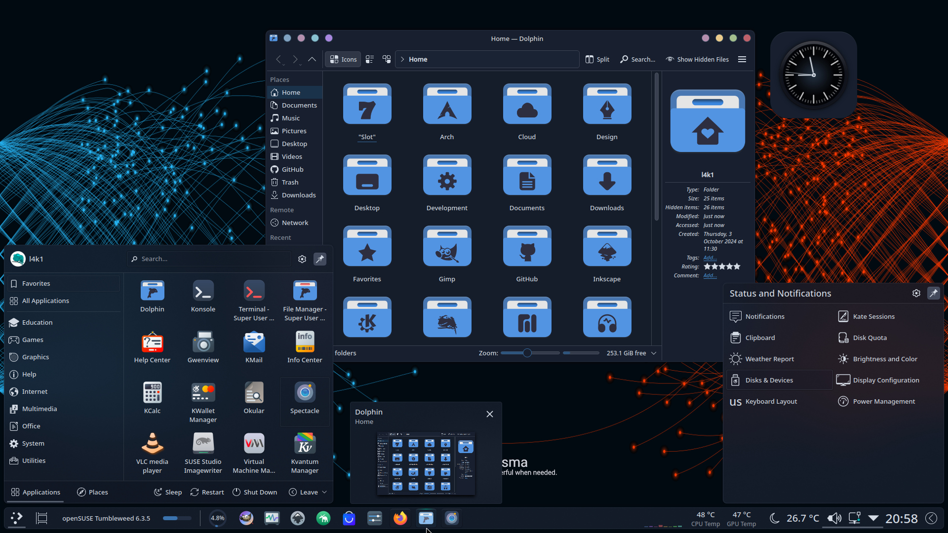 Slot-Blue-Dark-Icons - KDE Store