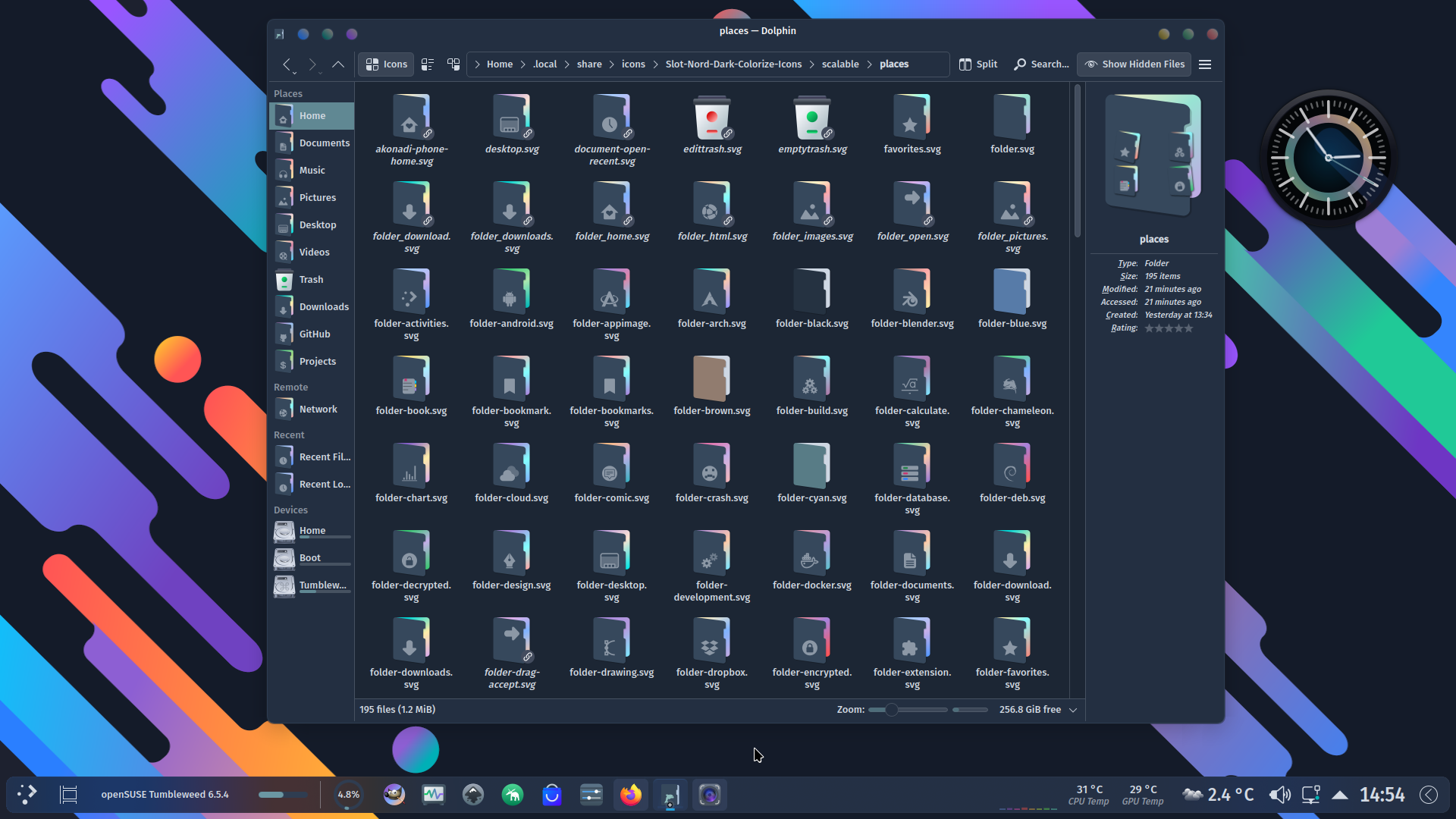 Slot Nord Dark Colorize Icons - KDE Store