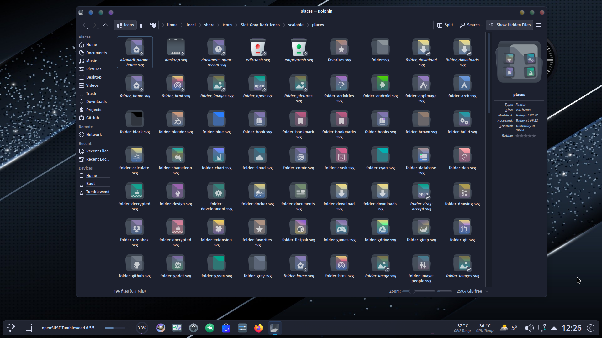 Slot Gray Dark Icons - KDE Store