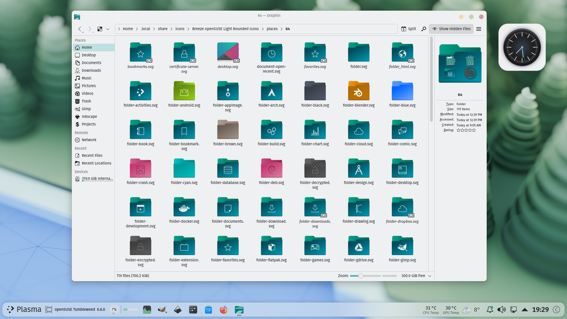 Breeze openSUSE Light Rounded Icons - KDE Store