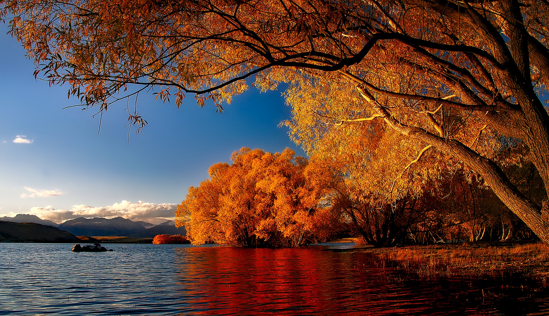 Autumn Lake Idyllic Scenery - KDE Store
