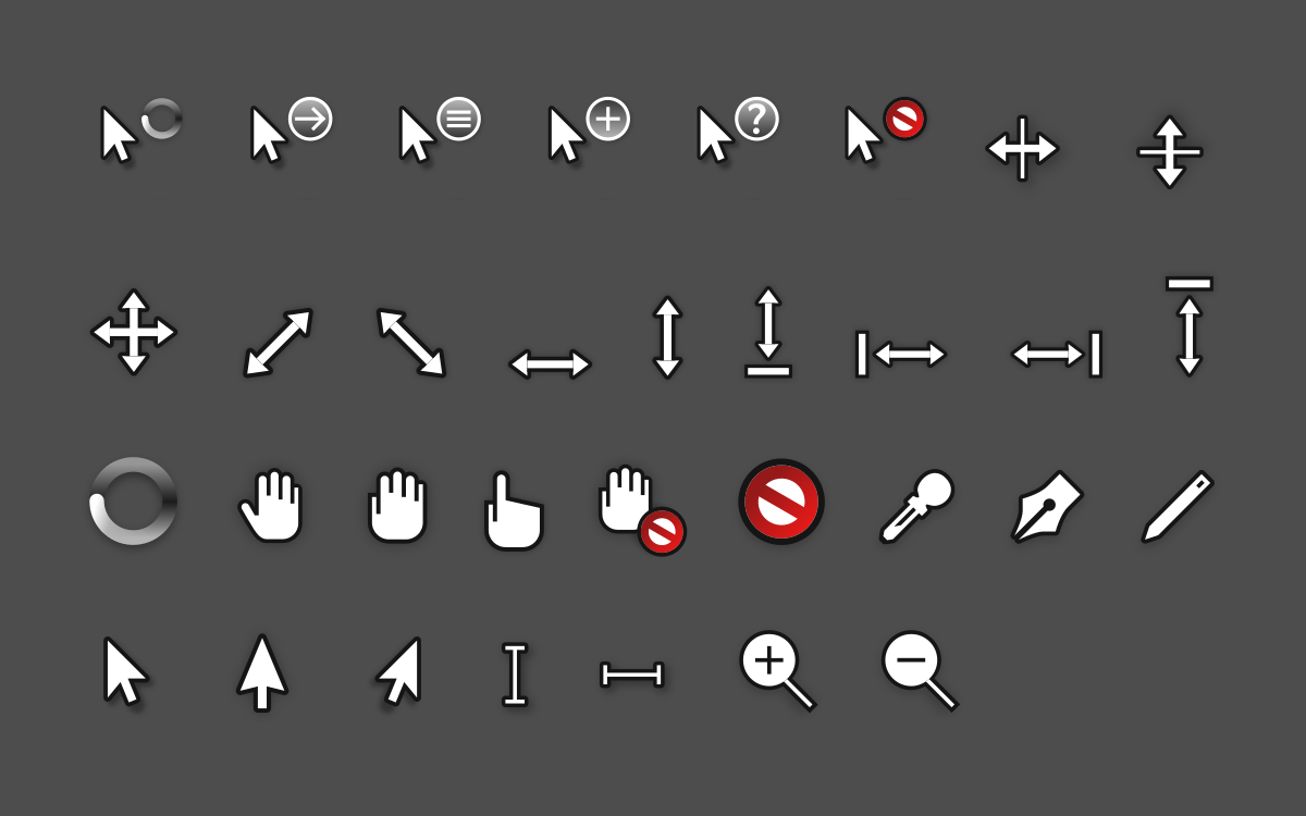 Win7Build-dark-cursors - KDE Store