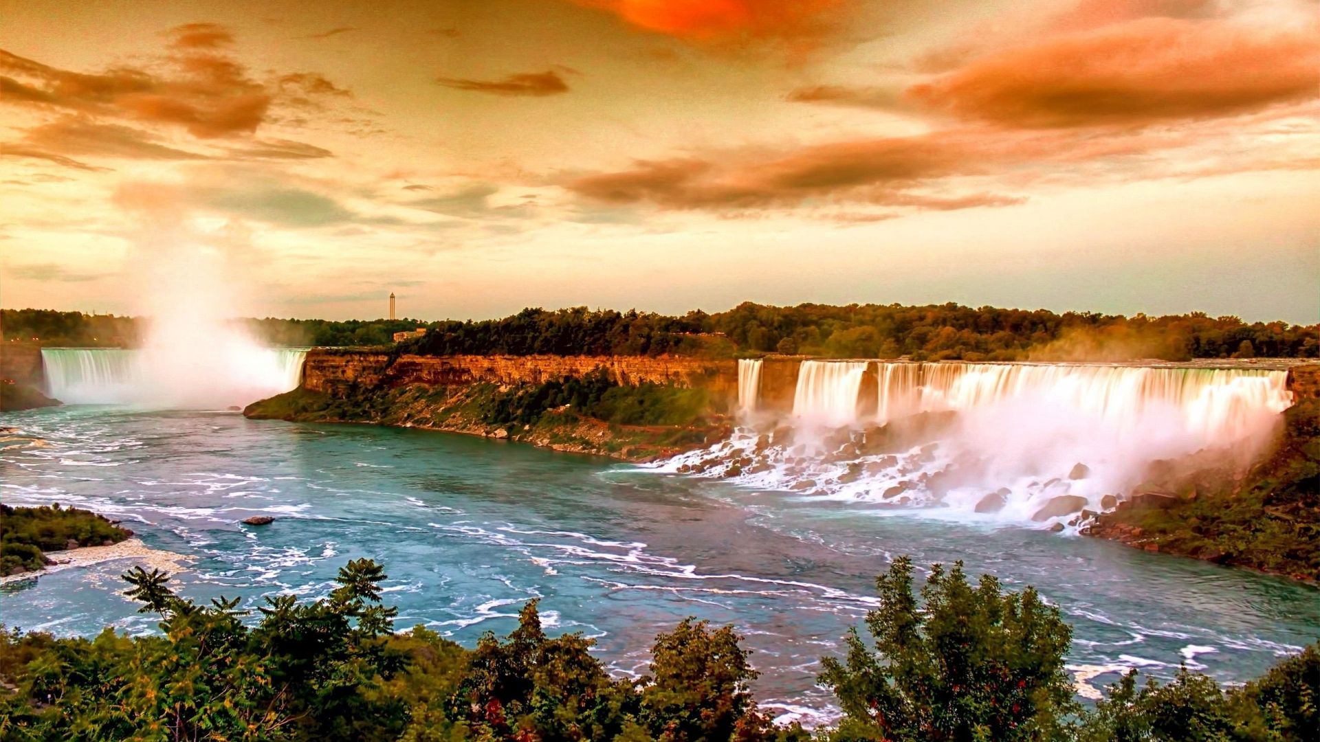 Niagara Falls Sunset CANADA HD Wallpaper - Gnome-look.org