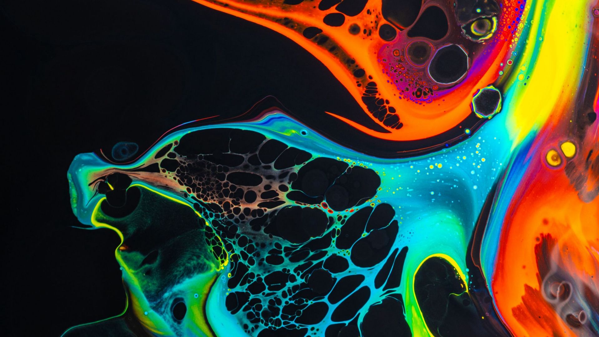 Light Blue Black Fluid Liquid Full HD - KDE Store