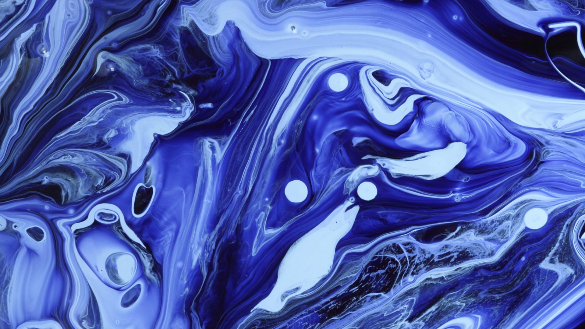 Water Drops on Blue Water Full HD - KDE Store